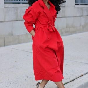 Sexy Red Trench Coat